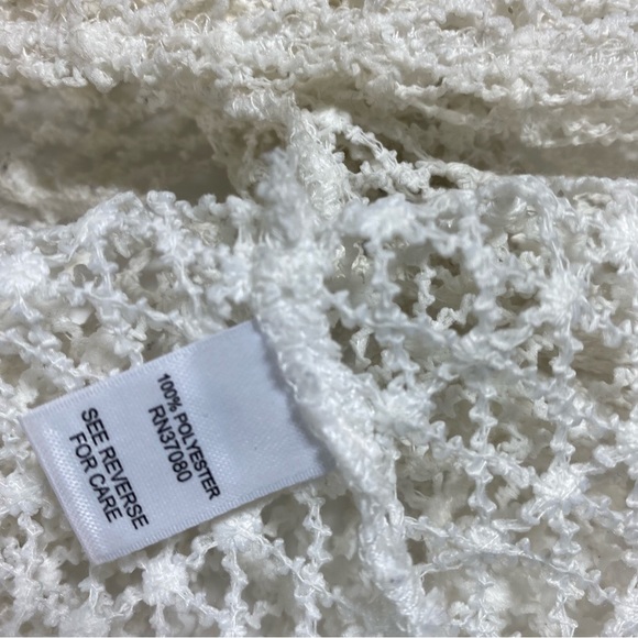 Cato Boho Crochet Open Cardigan Cream Sz 18-20 Bell Long Sleeves Open Sa… - Picture 9 of 11